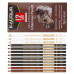Kalour 12 Highlight Black, White, and Brown Charcoal Sketching Pencils
