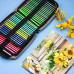 Kalour 120 Oil-Based Colored Pencil Set with Sketchbook and Coloring Book Canvas Bag