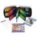 Kalour 120 Oil-Based Colored Pencil Set with Sketchbook and Coloring Book Canvas Bag