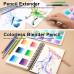 Kalour 72 Macaron Colored Pencil Set with Sharpener and Pencil Extender Paper Tube