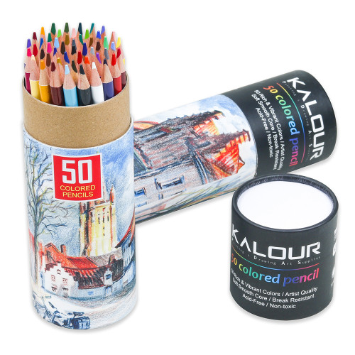 Kalour 50 Oil-Based Colored Pencil Set in Paper Tube