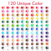 Kalour 120 Oil-Based Colored Pencil Set with Blender and Sharpener